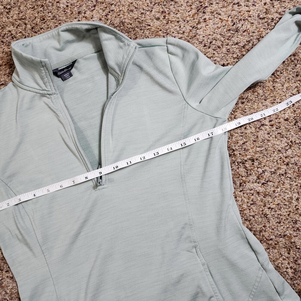 Eddie Bauer Womens Mint Green Quarter Zip Pullover Athletic Shirt Size Small - Picture 4 of 5